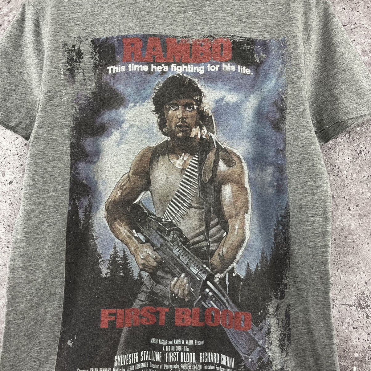 Vintage Rambo First Blood Vintage Tee Big Logo Grey Size M Size US M / EU 48-50 / 2 - 5 Thumbnail
