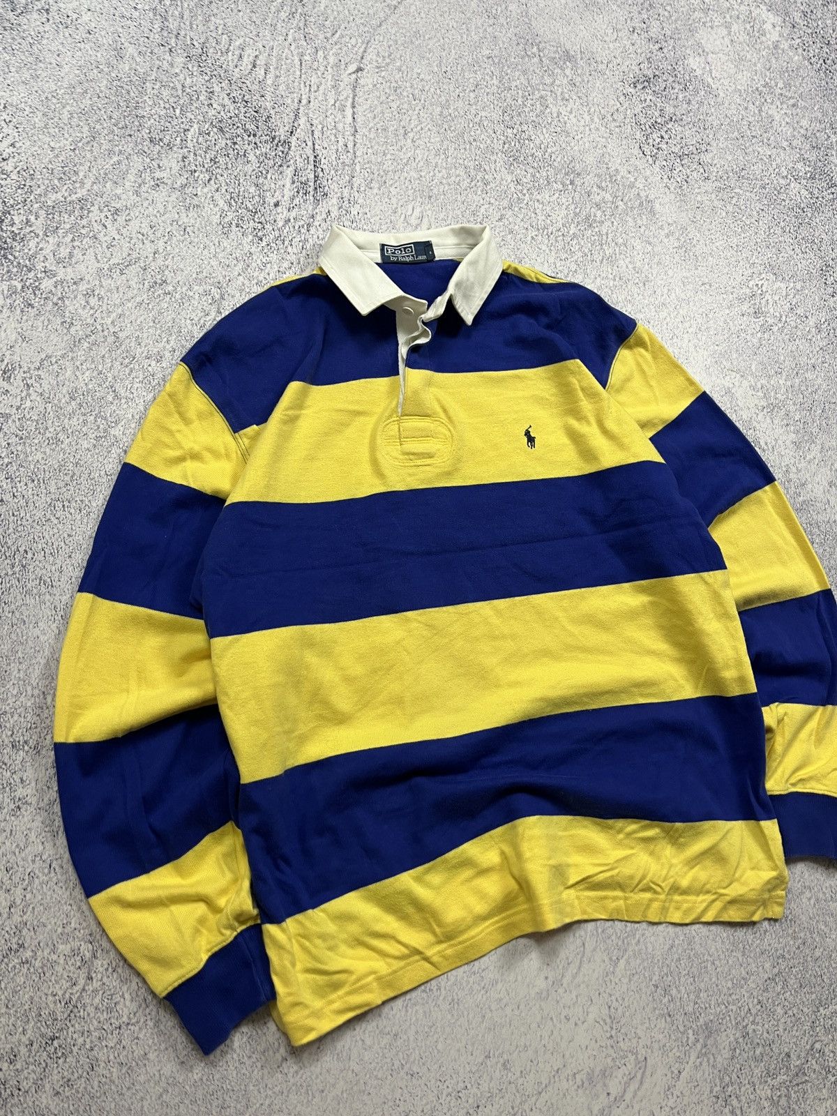 Polo Ralph Lauren × Vintage Vintage 90’s Polo Ralph Lauren 🇺🇦 Striped Rugby Shirt Y2k Size US M / EU 48-50 / 2 - 4 Thumbnail