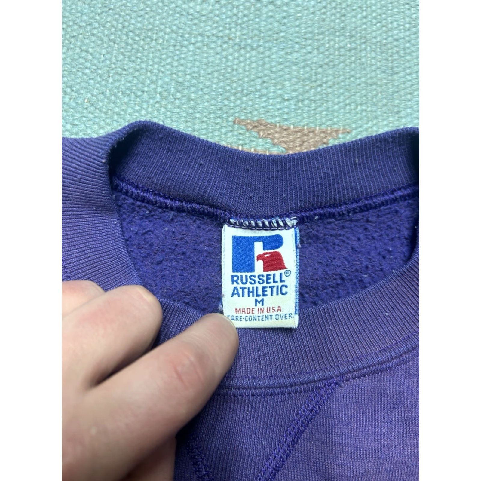 Russell Athletic VINTAGE Russell Athletic USA Plum Purple Crewneck Sweatshirt M Regular Men Medium Shirt Size US M / EU 48-50 / 2 - 6 Thumbnail