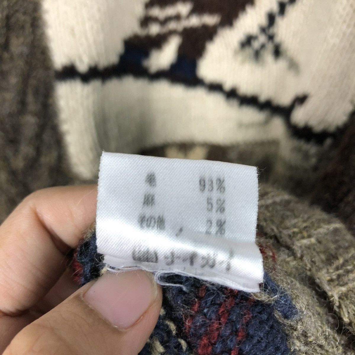 🔥VINTAGE POLO RALPH LAUREN SKI WOOL LINEN HAND KNIT SWEATER