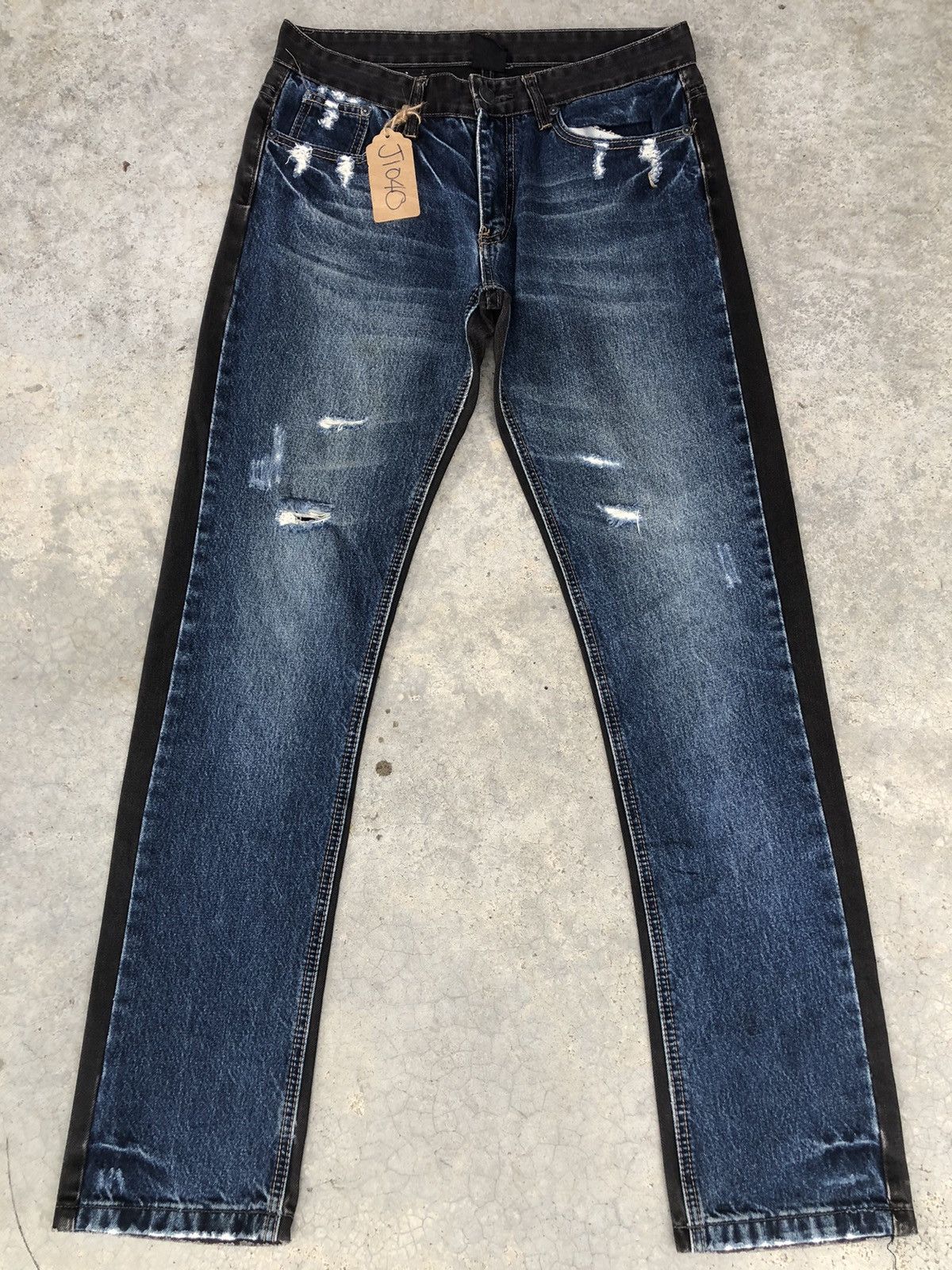 N.Hoolywood N. Hoolywood Double Sided Two Tone Denim Distressed Size US 32 / EU 48 - 2 Thumbnail