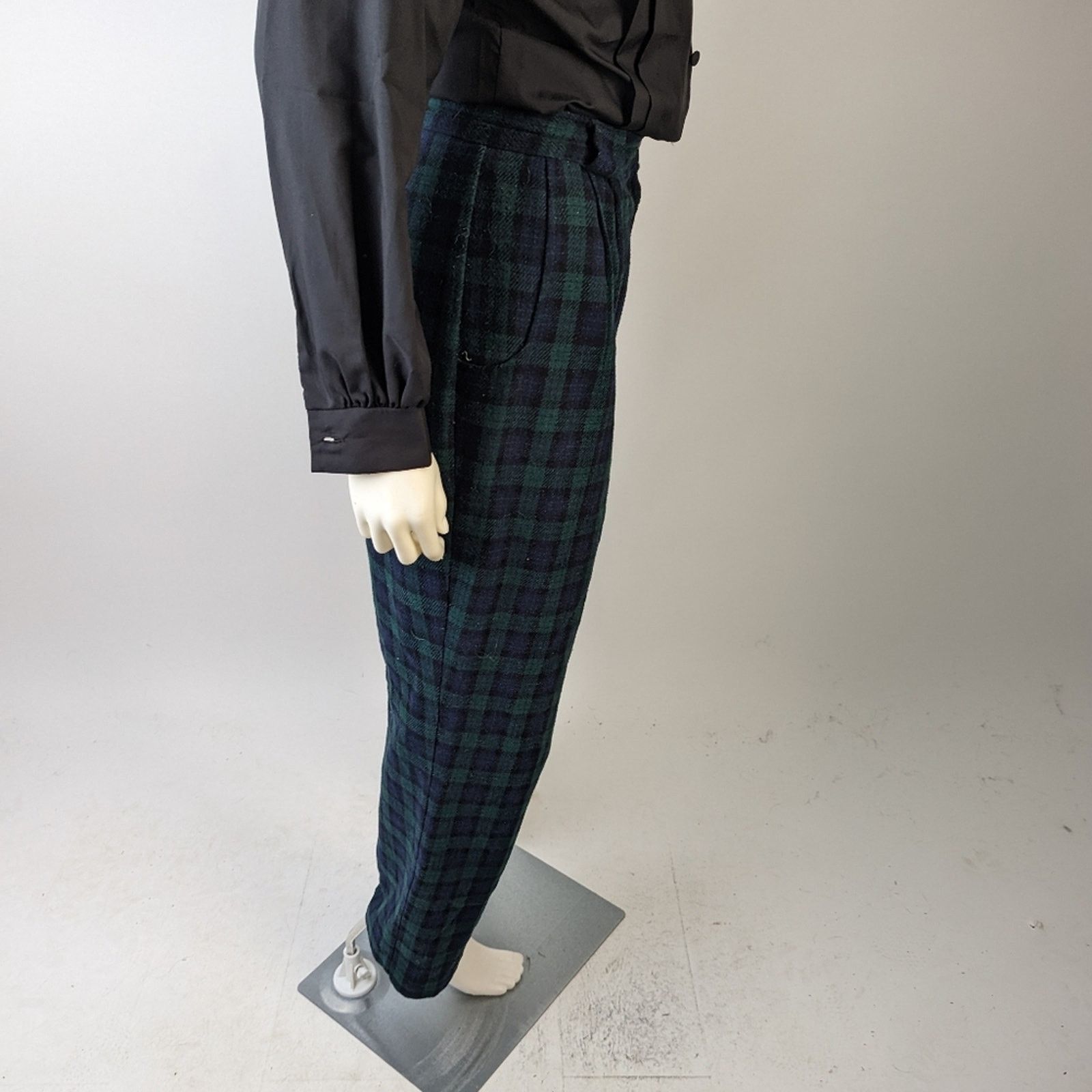 Vintage Vintage 80's Savannah Plaid Wool High Waisted Pants 14 Size 34" / US 12 / IT 48 - 4 Thumbnail