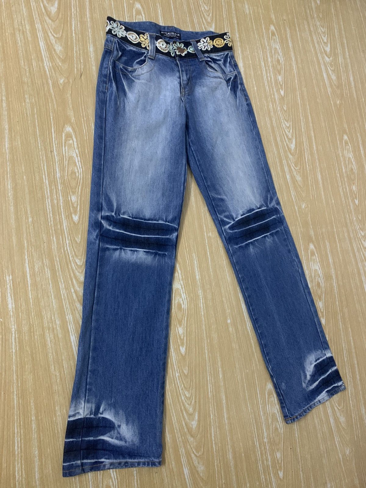 Japanese Brand Blue Moon Blue Rare Design Denim Jeans Pants Size US 28 / EU 44 - 3 Thumbnail