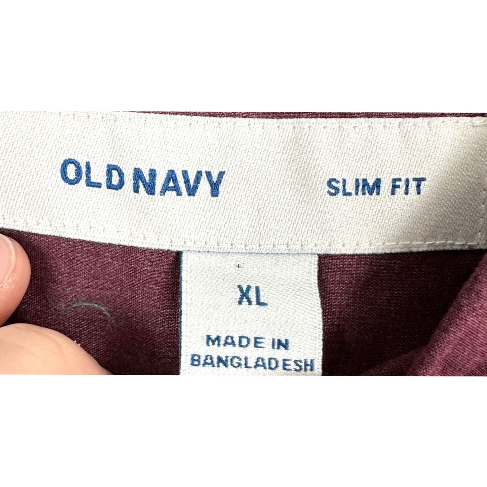 Old Navy Old Navy Shirt Button Down Mens XL Maroon Long Sleeve Slim Fit Casual Pocket NEW Size US XL / EU 56 / 4 - 4 Thumbnail