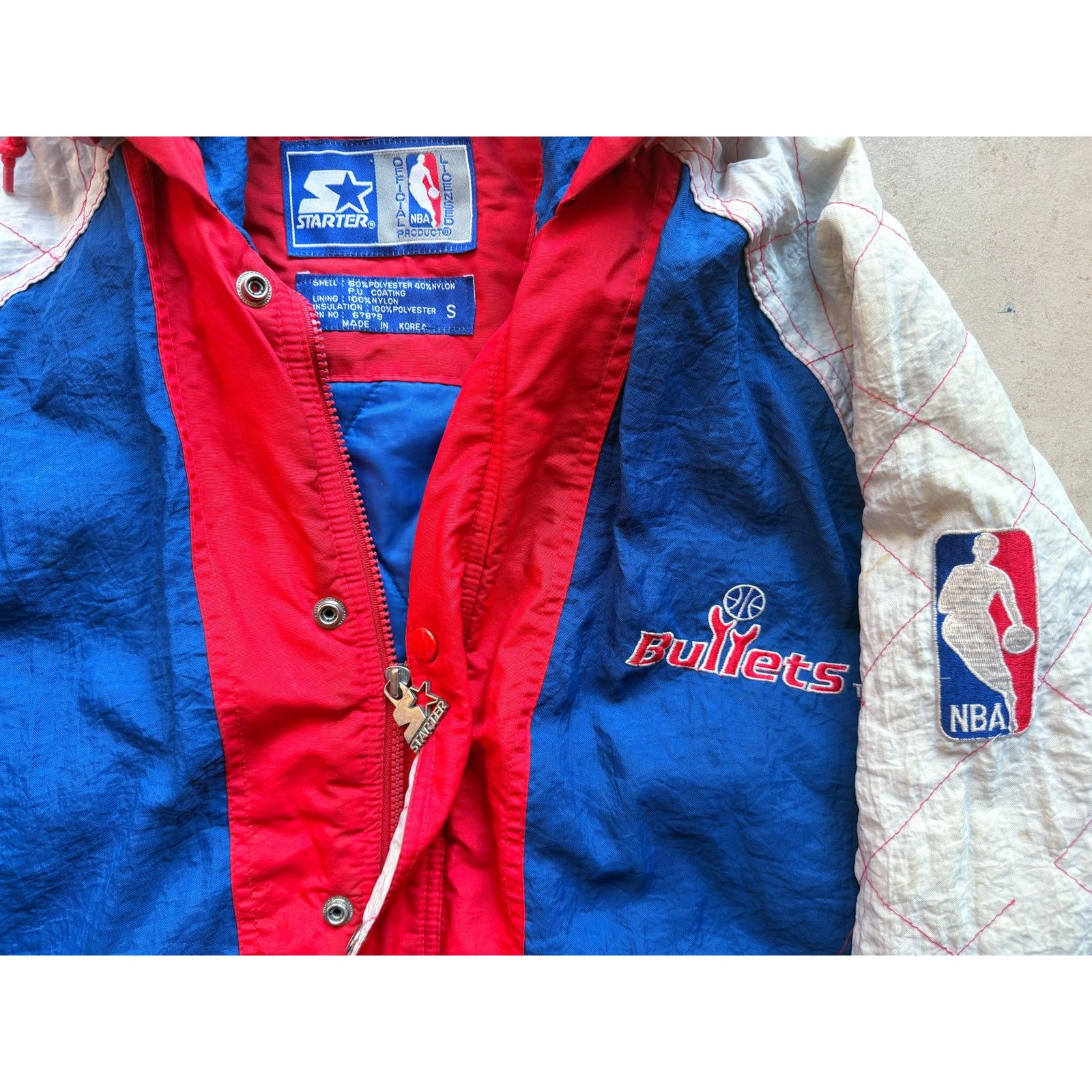 NBA × Starter Washington Bullets 90s STARTER puffer S red blue NBA vintage Size US S / EU 44-46 / 1 - 1 Thumbnail
