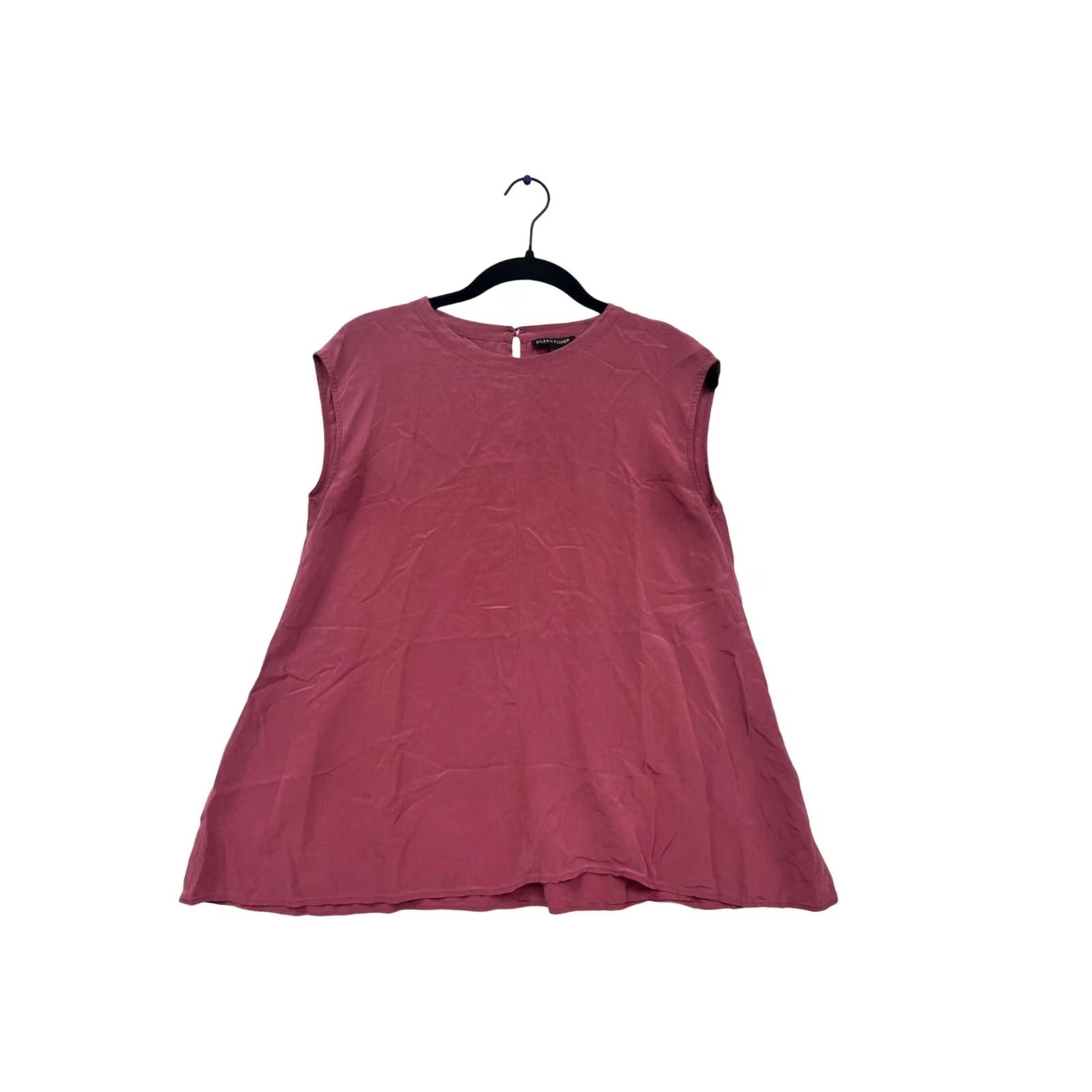 Eileen Fisher VINTAGE Eileen Fisher Silk Blouse Sleeveless XS Pink Womens Top 100% Silk Sleeveless XS Pink Silk Blouse Womens Shirt Size XS / US 0-2 / IT 36-38 - 2 Thumbnail