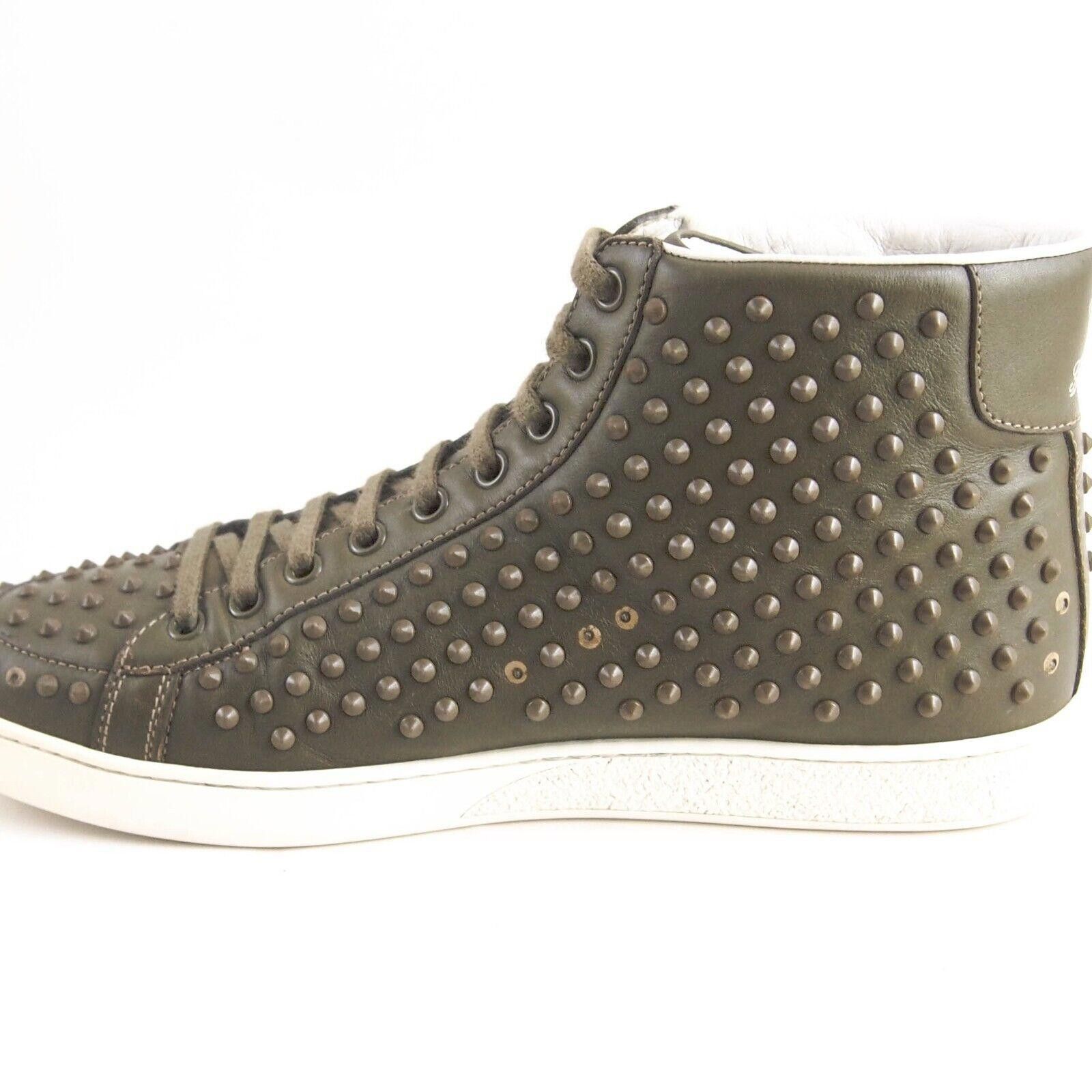 Gucci Gucci Sneakers Studded Green Leather Womens EU 39.5 US 9.5 Size US 9.5 / IT 39.5 - 3 Thumbnail