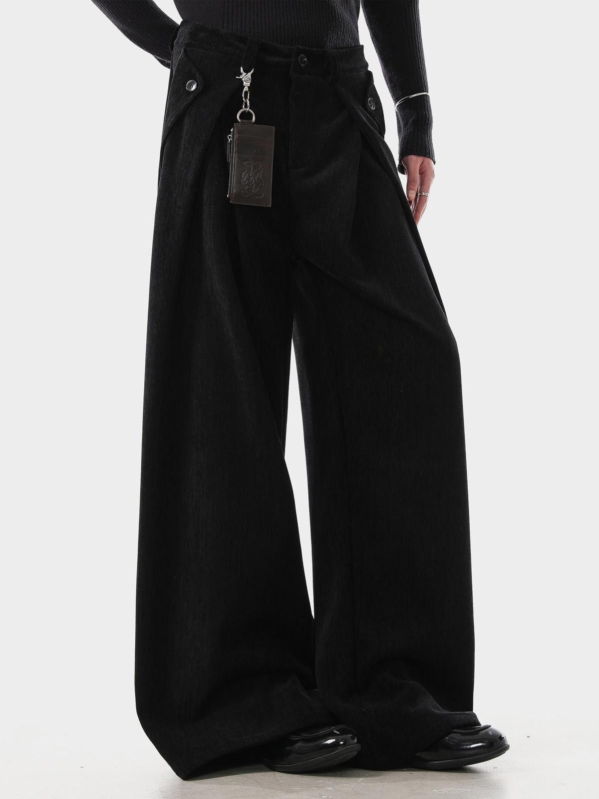 Vintage Brown Wide Leg Corduroy Pants, Baggy Fit Size US 32 / EU 48 - 7 Thumbnail