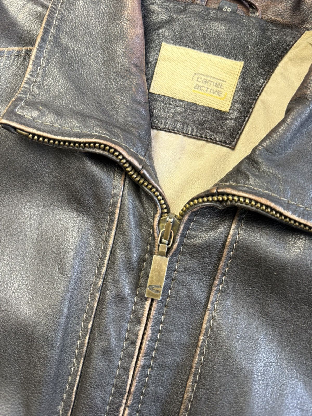 camel active Vintage Camel Active Leather Jacket Rare Old Money Size US M / EU 48-50 / 2 - 13 Thumbnail