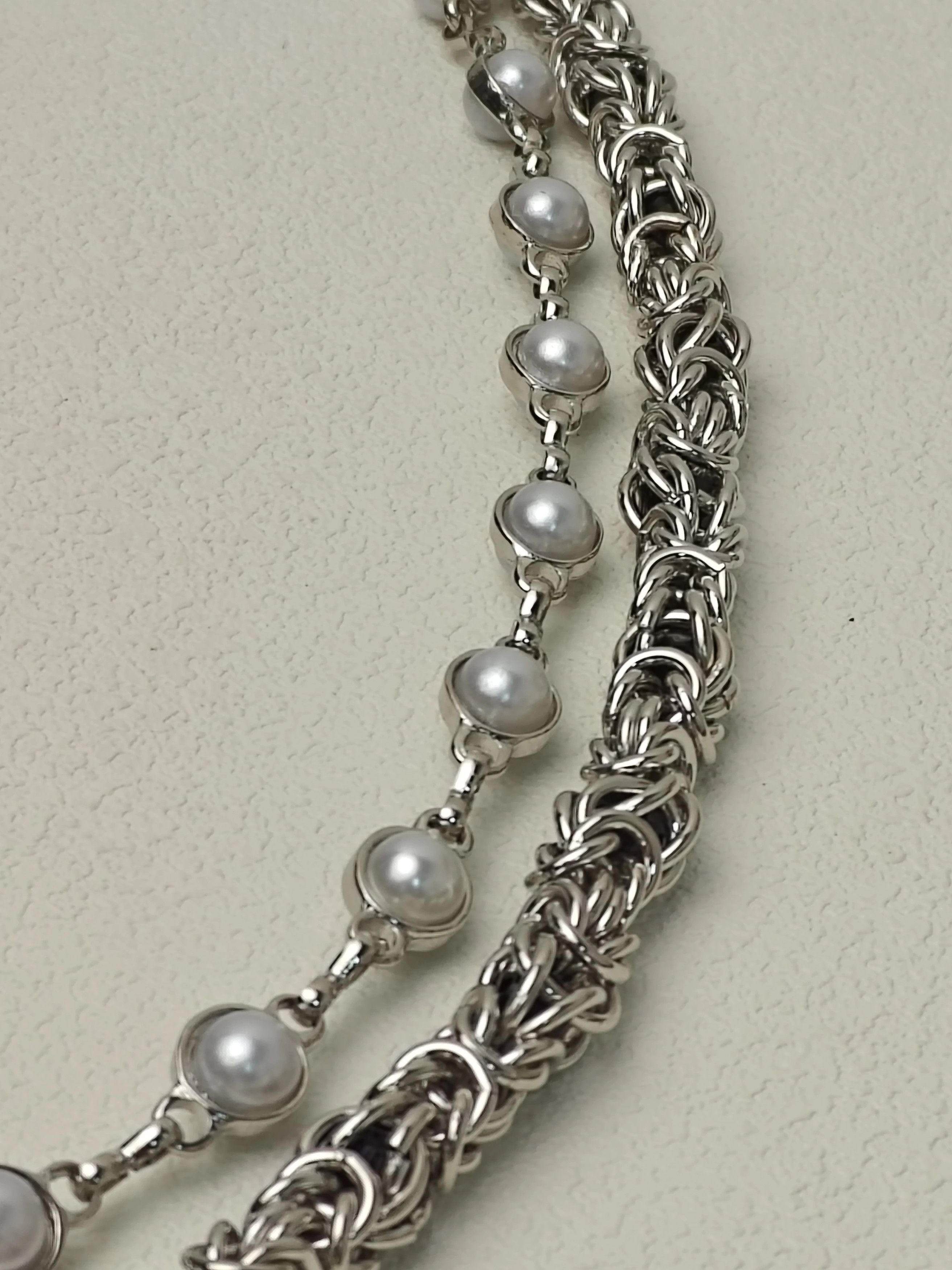 Jewelry Retro Concise Bilayer Clamp Beads Chain Keychain Pants Size ONE SIZE - 3 Thumbnail