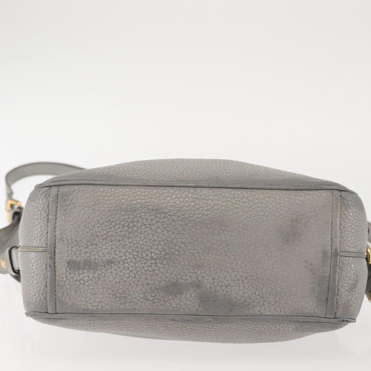 Prada PRADA Shoulder Bag Leather Gray Gold Size ONE SIZE - 9 Thumbnail