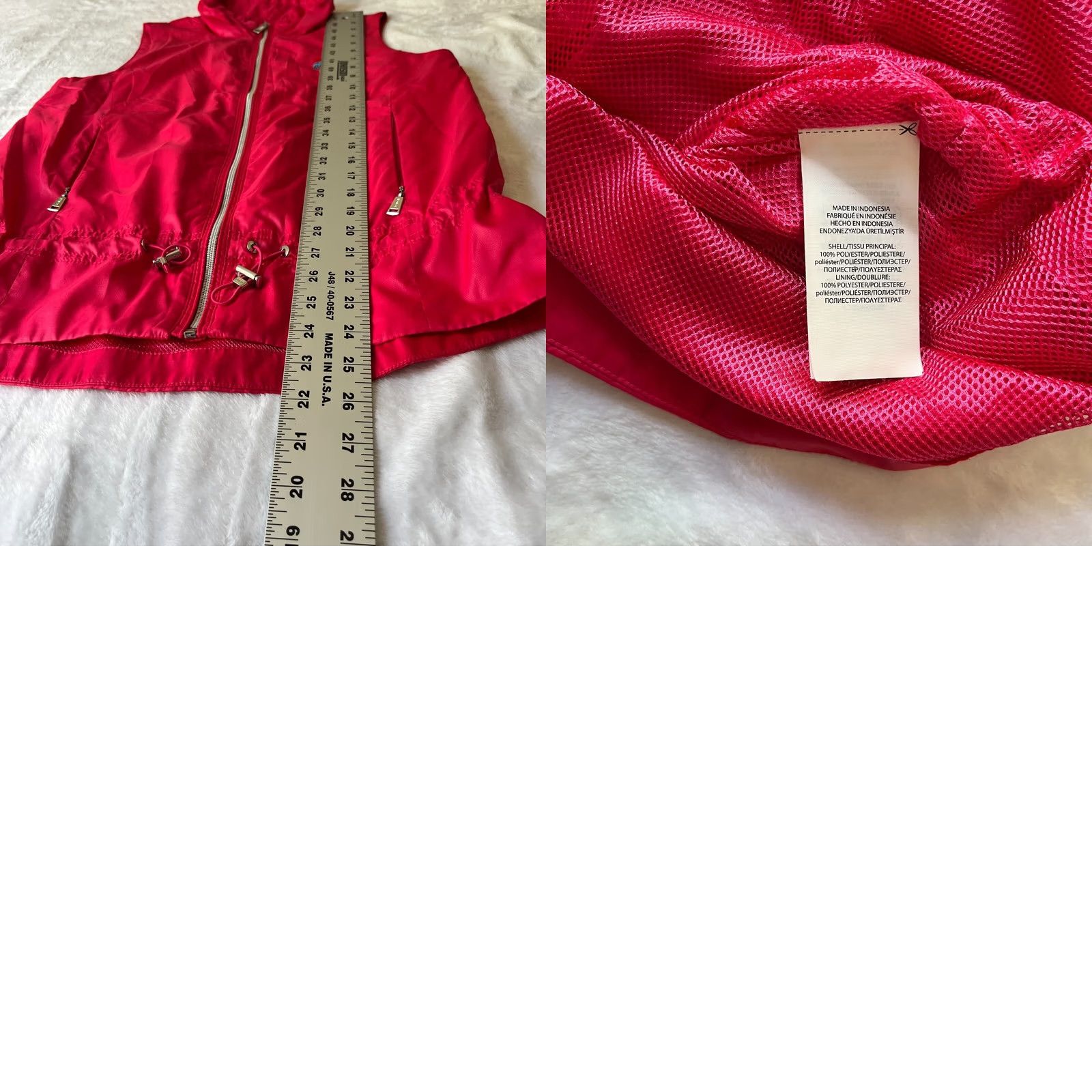 Ralph Lauren Polo Golf Ralph Lauren Performance Wind Vest Small Embroidered Dragon 1925 Logo Women's Pink Vest with Full Zip Pockets Size S / US 4 / IT 40 - 8 Thumbnail