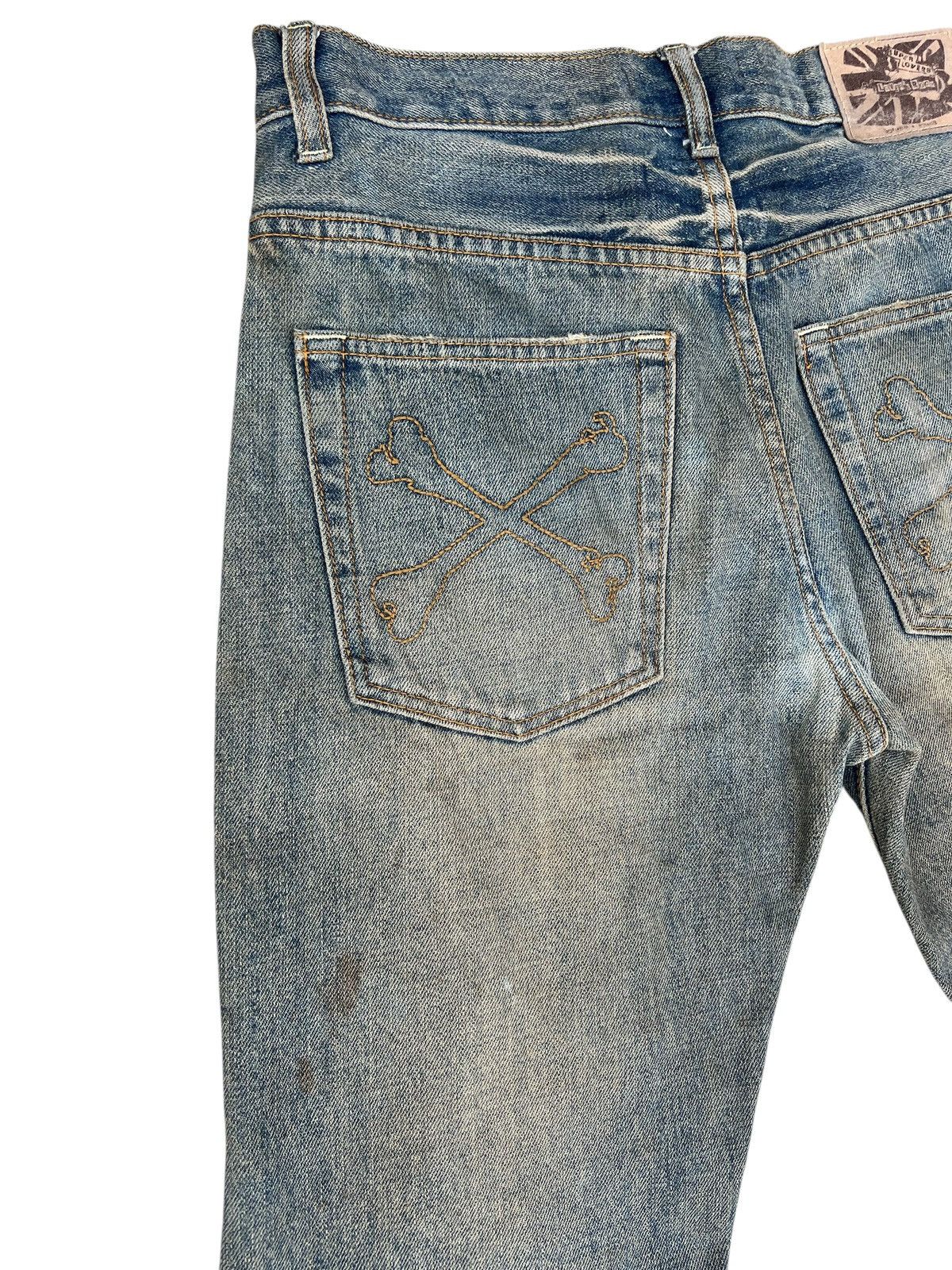 Super Lovers Vintage Super Lovers Japan Distress Dirty Mud Denim Jeans Size US 31 - 15 Thumbnail