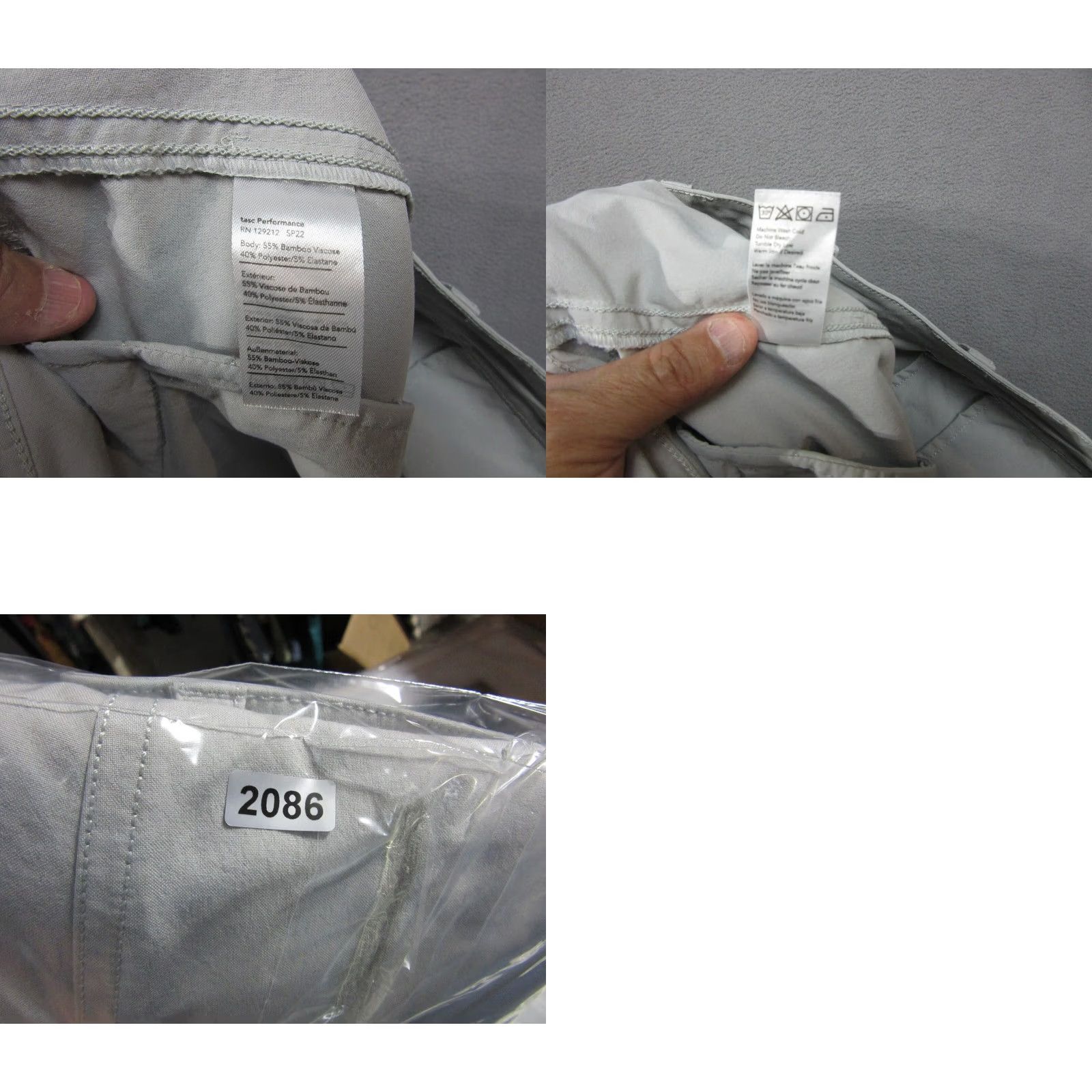 Vintage Tasc Performance Shorts Mens 38 Gray Chino Tailored Logo Mid Rise Slash Pockets Athleisure Stretch Size US 38 / EU 54 - 9 Thumbnail