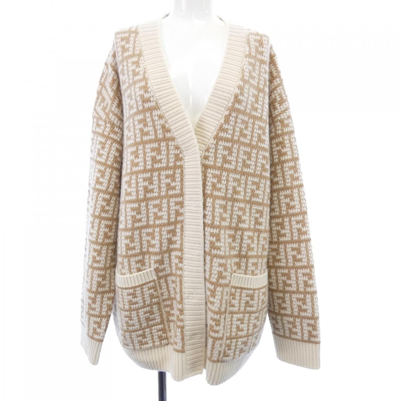 Fendi Fendi Fendi Cashmere Cardigan Textile Tops FZC950ALOJ DUTY FREE for USA Size ONE SIZE - 1 Thumbnail
