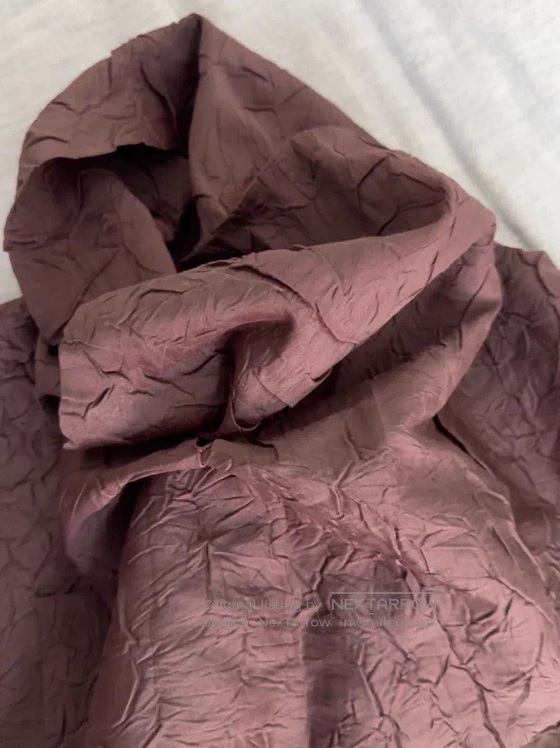 issey miyake brown dress 1990s Issey Miyake Brown Crinkle Pleated Sleeveless Dress
