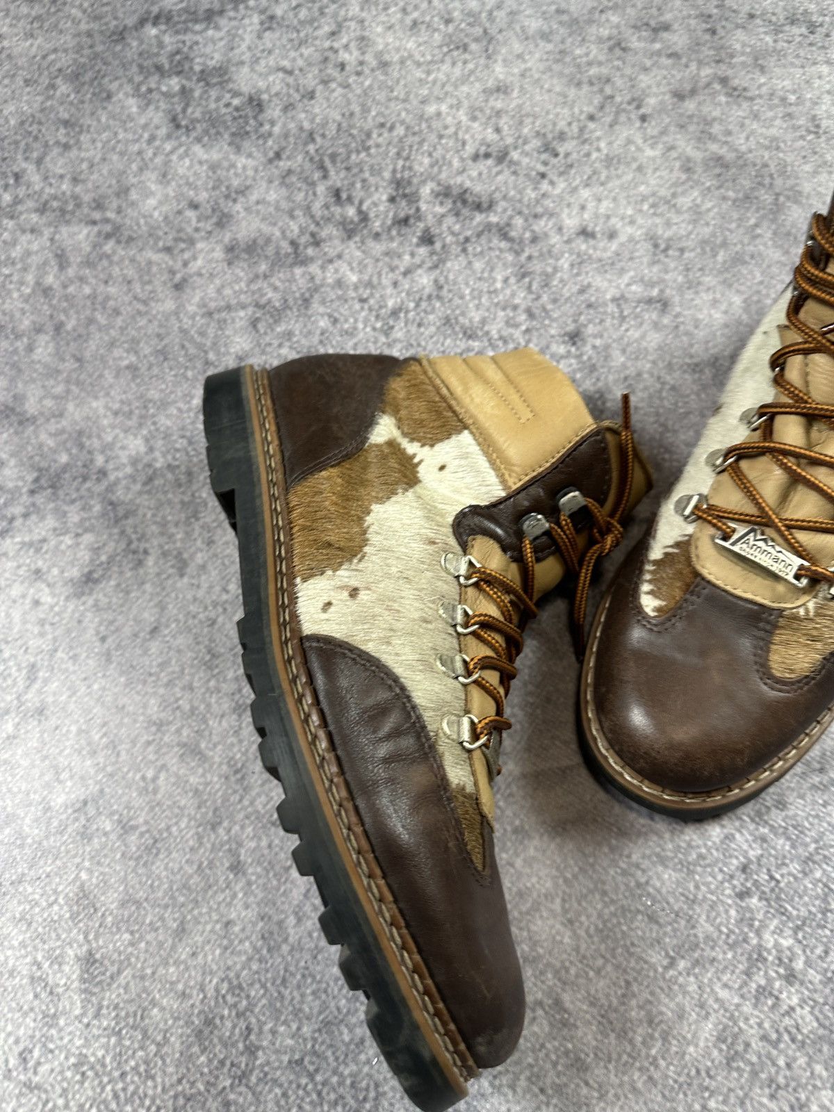 Genuine Leather Y2K Leather Cow Fur Casual Boots Streetwear 90s Style Cowboy Size US 10.5 / EU 43-44 - 3 Thumbnail