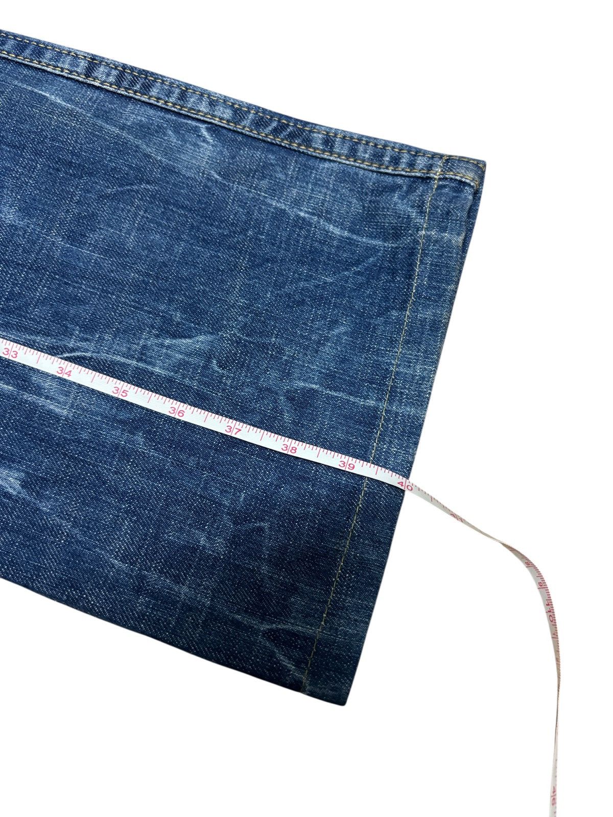 Japanese Brand Y2K Red Pepper Wide Flare Denim Jeans Size 30" / US 8 / IT 44 - 12 Thumbnail