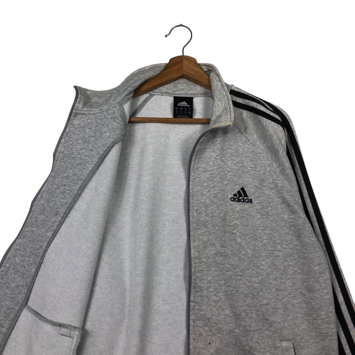 Adidas Adidas 3Stripes Track Jacket Classic Grey ZipUp Minimal Logo Size US M / EU 48-50 / 2 - 13 Thumbnail