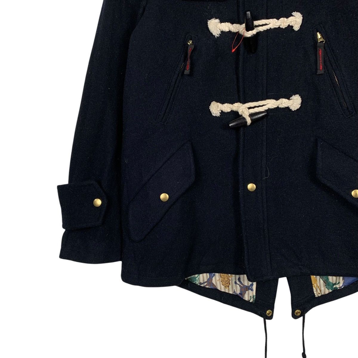 Ne-Net Ne-net Hooded Wool Duffle Coat Size US M / EU 48-50 / 2 - 3 Thumbnail