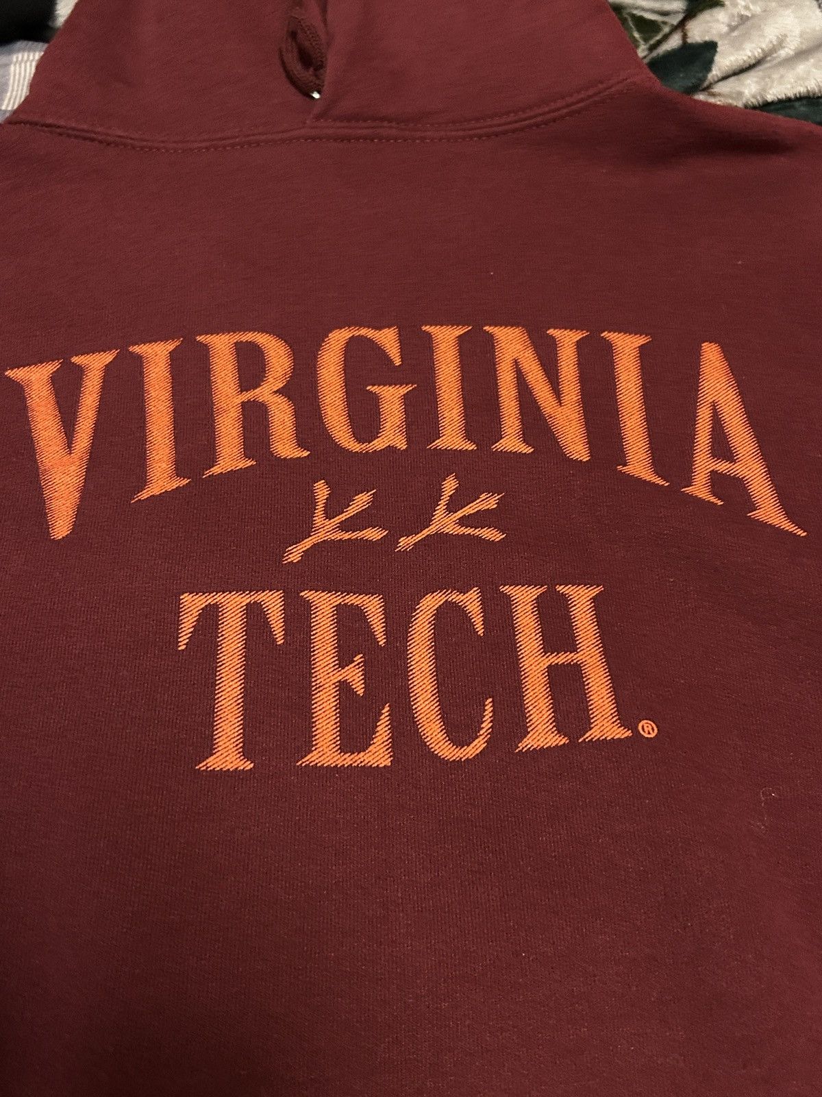 Jerzees × Vintage MAROON VIRGINIA TECH HOODIE Size US L / EU 52-54 / 3 - 2 Thumbnail