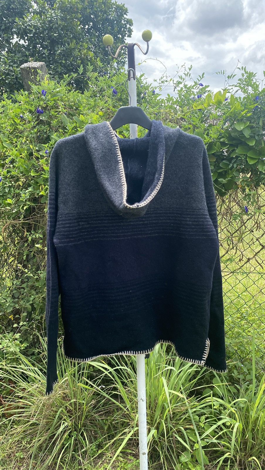 Joseph Abboud × Vintage Joseph Abboud Wool Hoodie Size US L / EU 52-54 / 3 - 3 Thumbnail