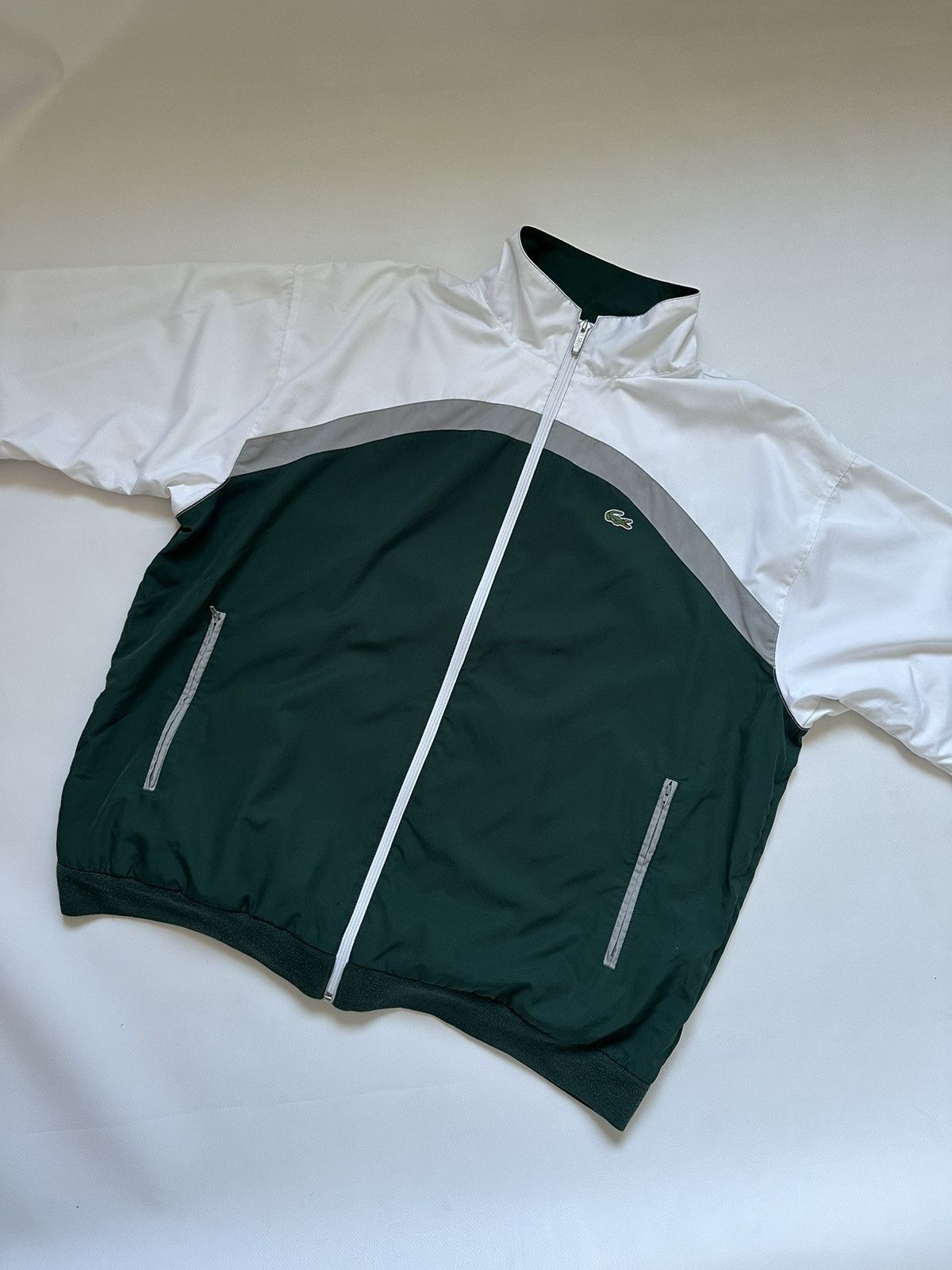 Lacoste Vintage Lacoste Full Zip Nylon Jacket Size US XL / EU 56 / 4 - 4 Thumbnail