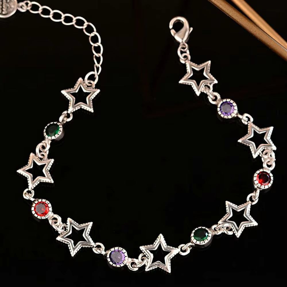 Jewelry Elegant Colorful Crystal Star Necklace Size ONE SIZE - 4 Thumbnail