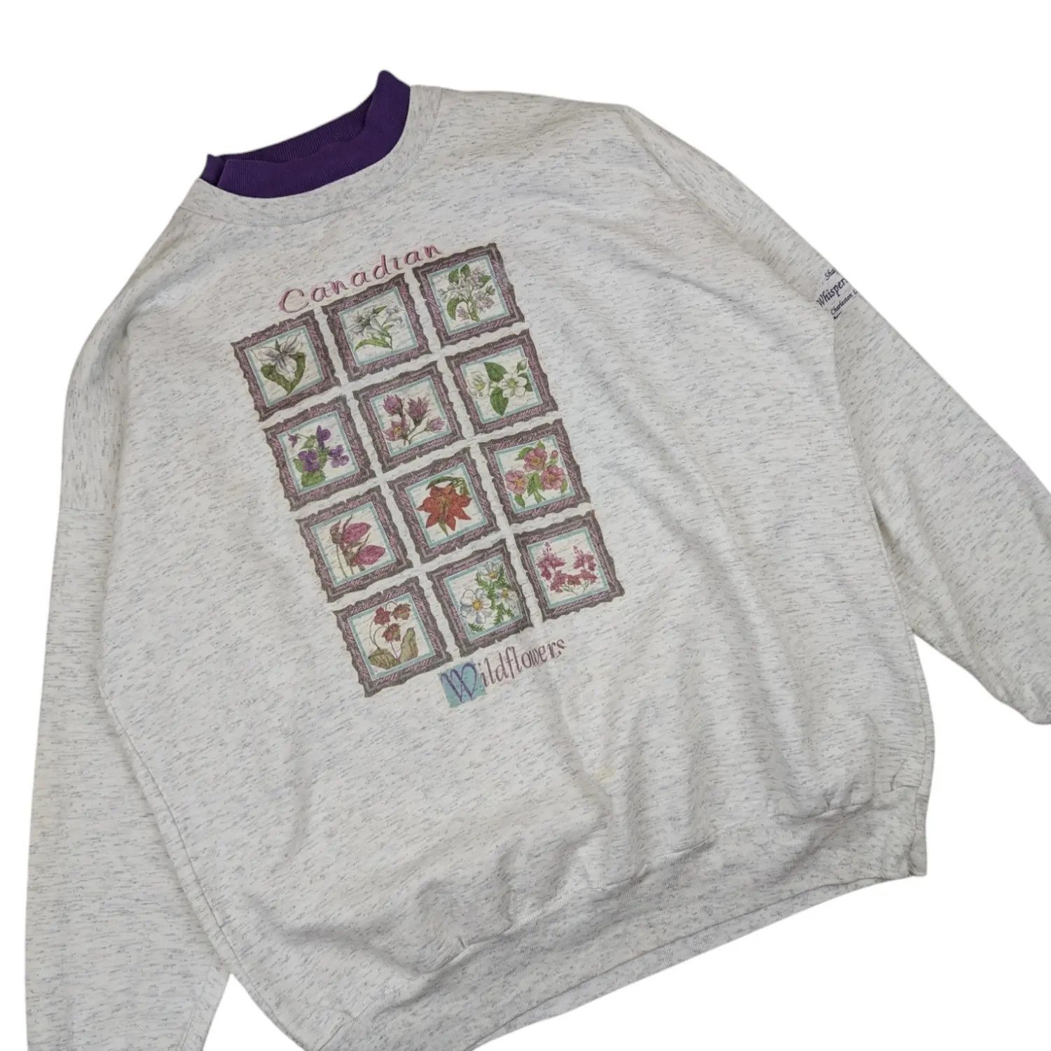 Vintage Vintage 90's CANADIAN Wildflowers Jumper Sweatshirt Size US XL / EU 56 / 4 - 2 Thumbnail