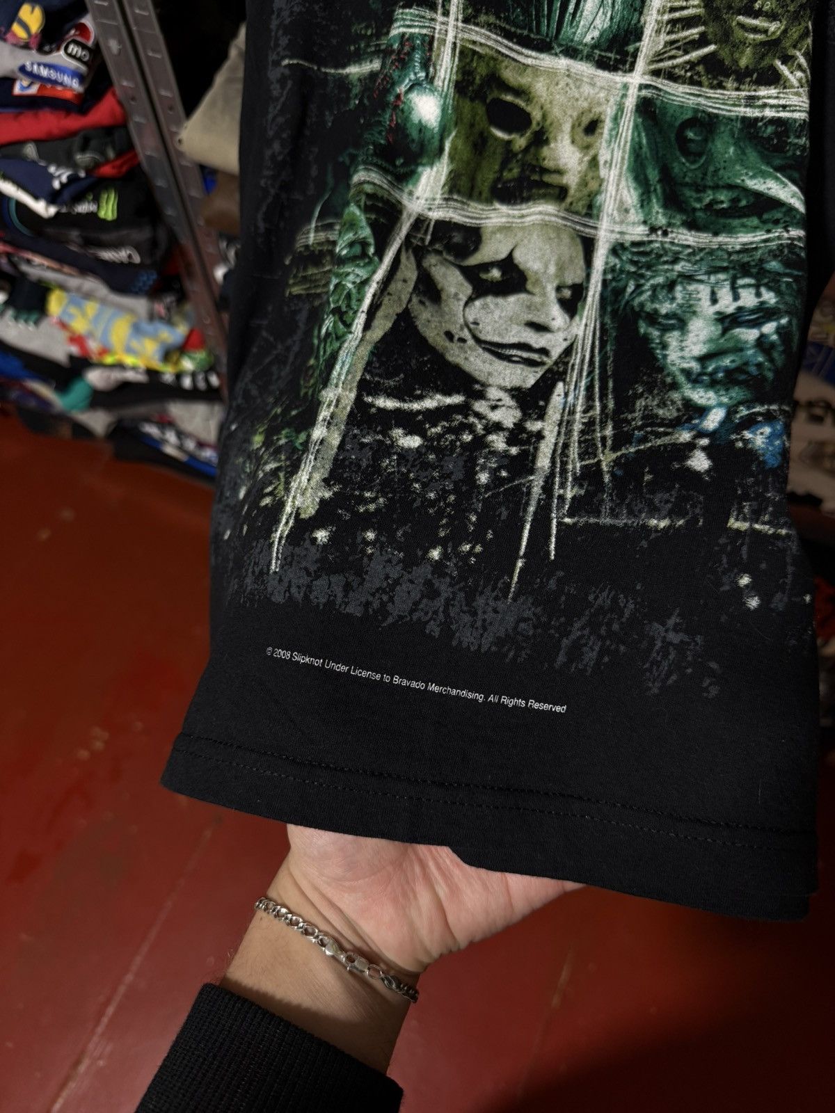 Vintage Vintage 2008 Slipknot AOP Metal Rock Band T-Shirt Y2K Hype Size US M / EU 48-50 / 2 - 6 Thumbnail