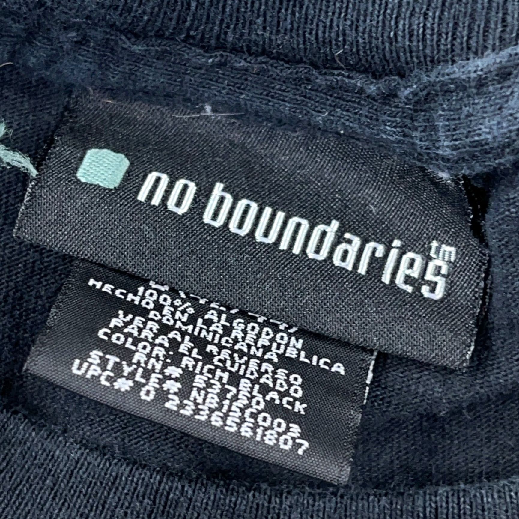 Vintage VINTAGE No Boundaries Shirt Men L Black Logo Graphic Print Short Sleeve Crew Neck Modern Funny 90s Hipster Quotes Size US L / EU 52-54 / 3 - 2 Thumbnail