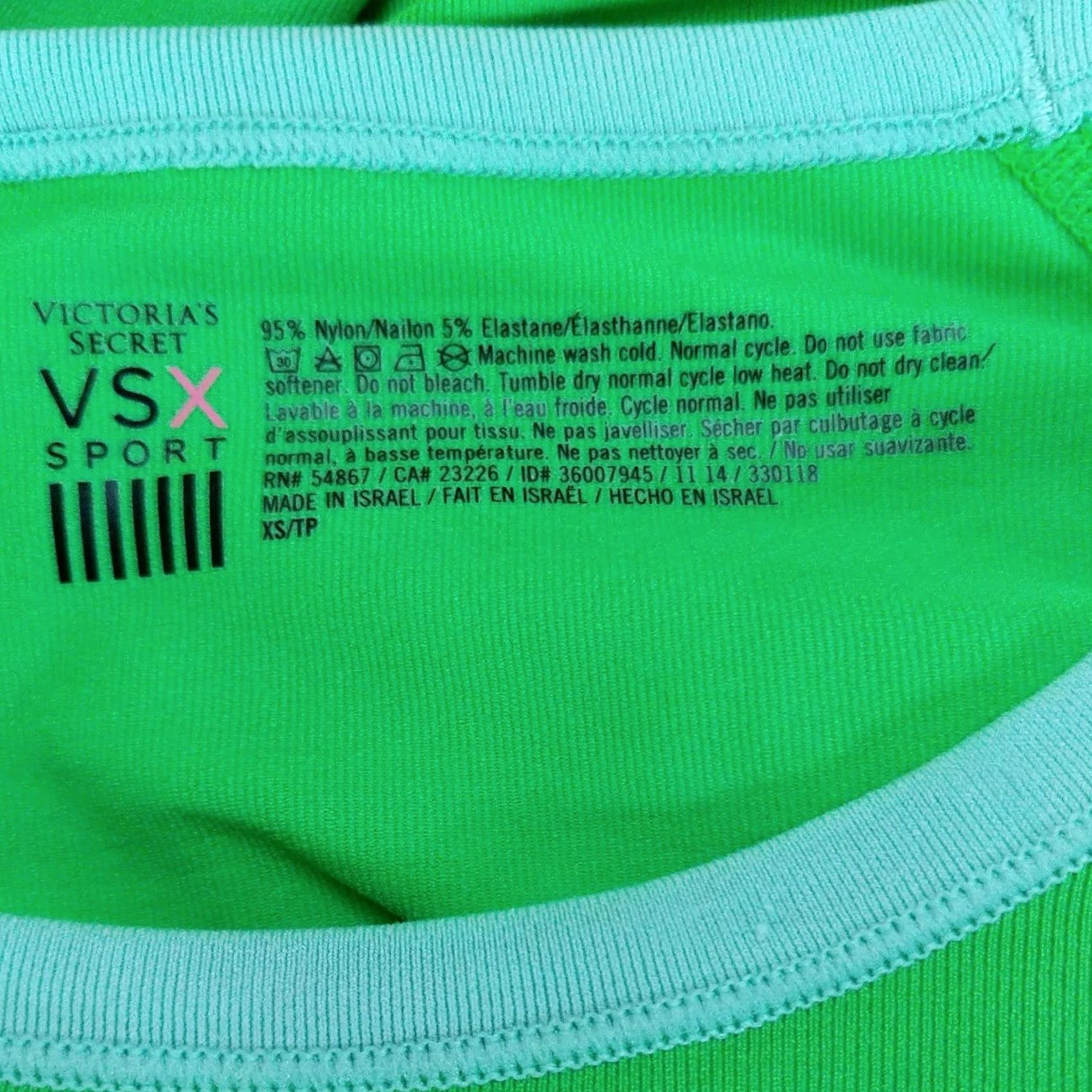 Victoria's Secret VICORIA SECRET sport Womens XS Green long sleeve activewear top Victorian Sport pullover crossfit athletic all seasons Size XS / US 0-2 / IT 36-38 - 7 Thumbnail