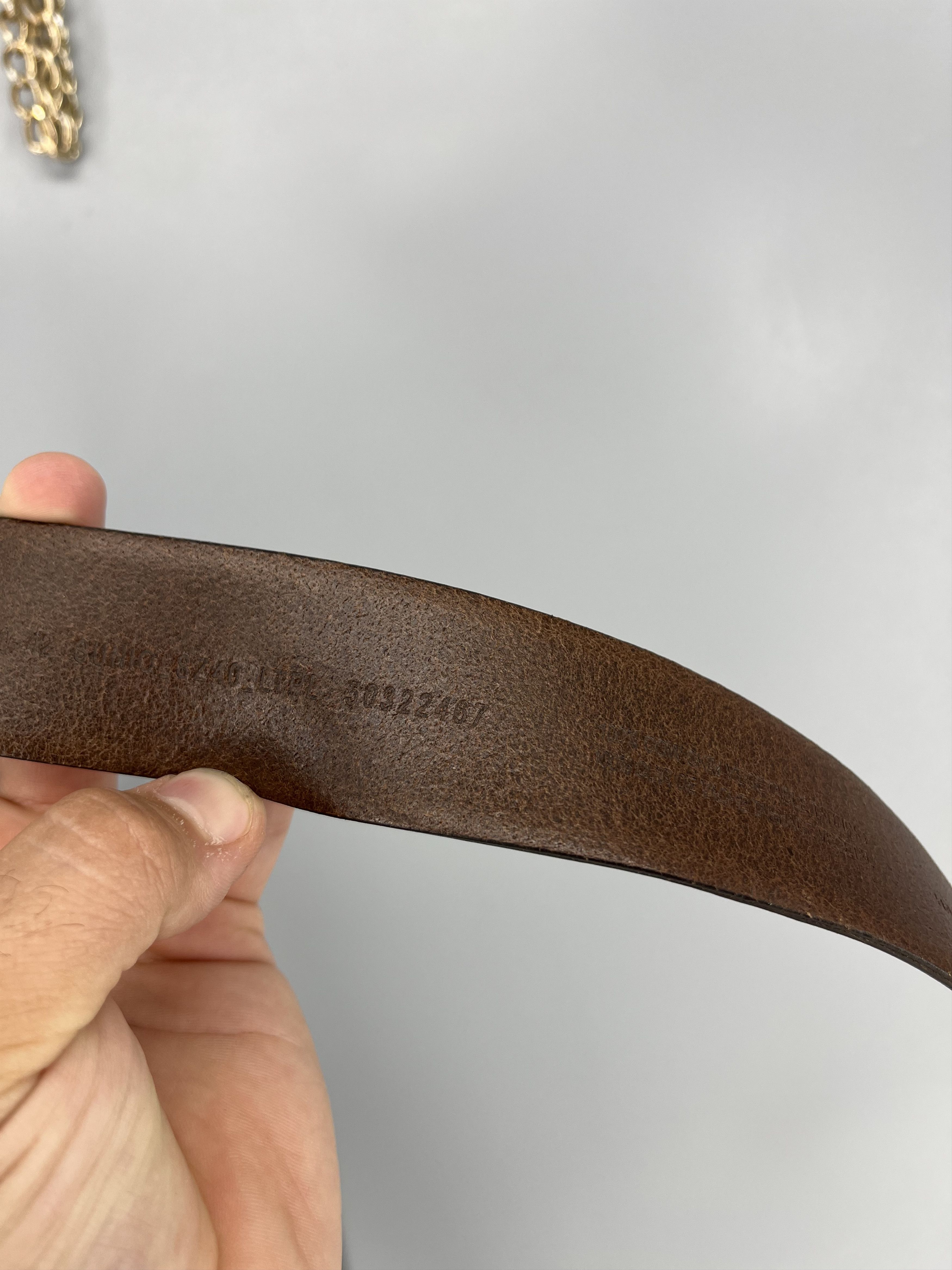 Hugo Boss Hugo Boss Brandon Handmade Dark Brown Leather Belt Men's Size ONE SIZE - 16 Thumbnail
