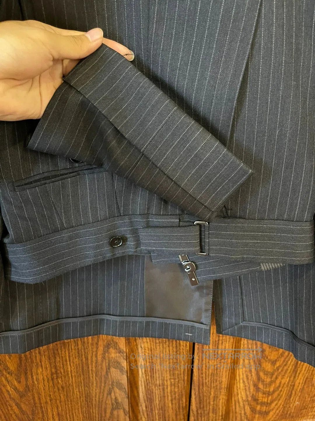 Tom Ford Tom Ford Gray Pinstripe Handcrafted Suit. Size US S / EU 44-46 / 1 - 4 Thumbnail