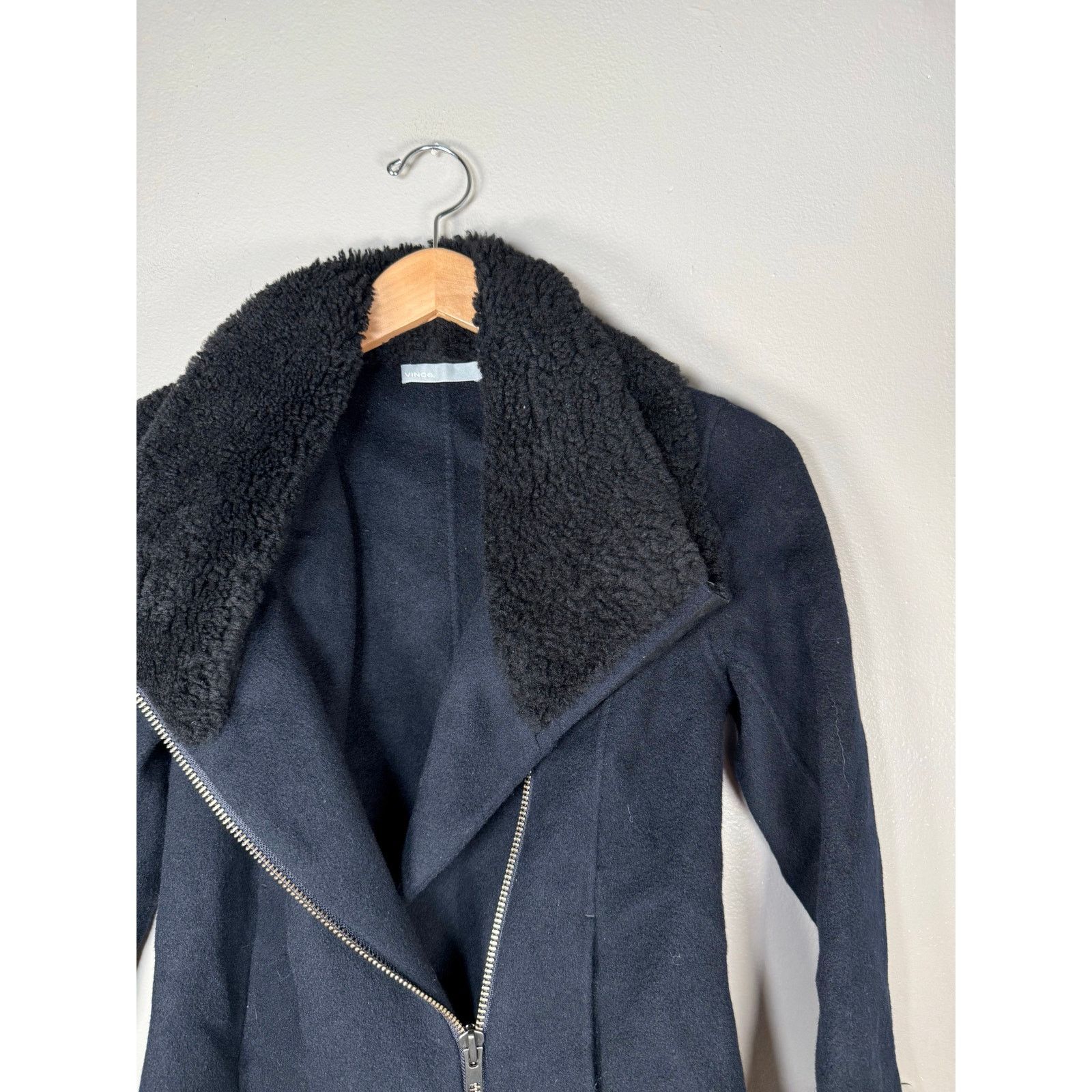 Vince NWOT Vince Shearling Collar Double-faced Jacket XS $750 Size XS / US 0-2 / IT 36-38 - 7 Thumbnail