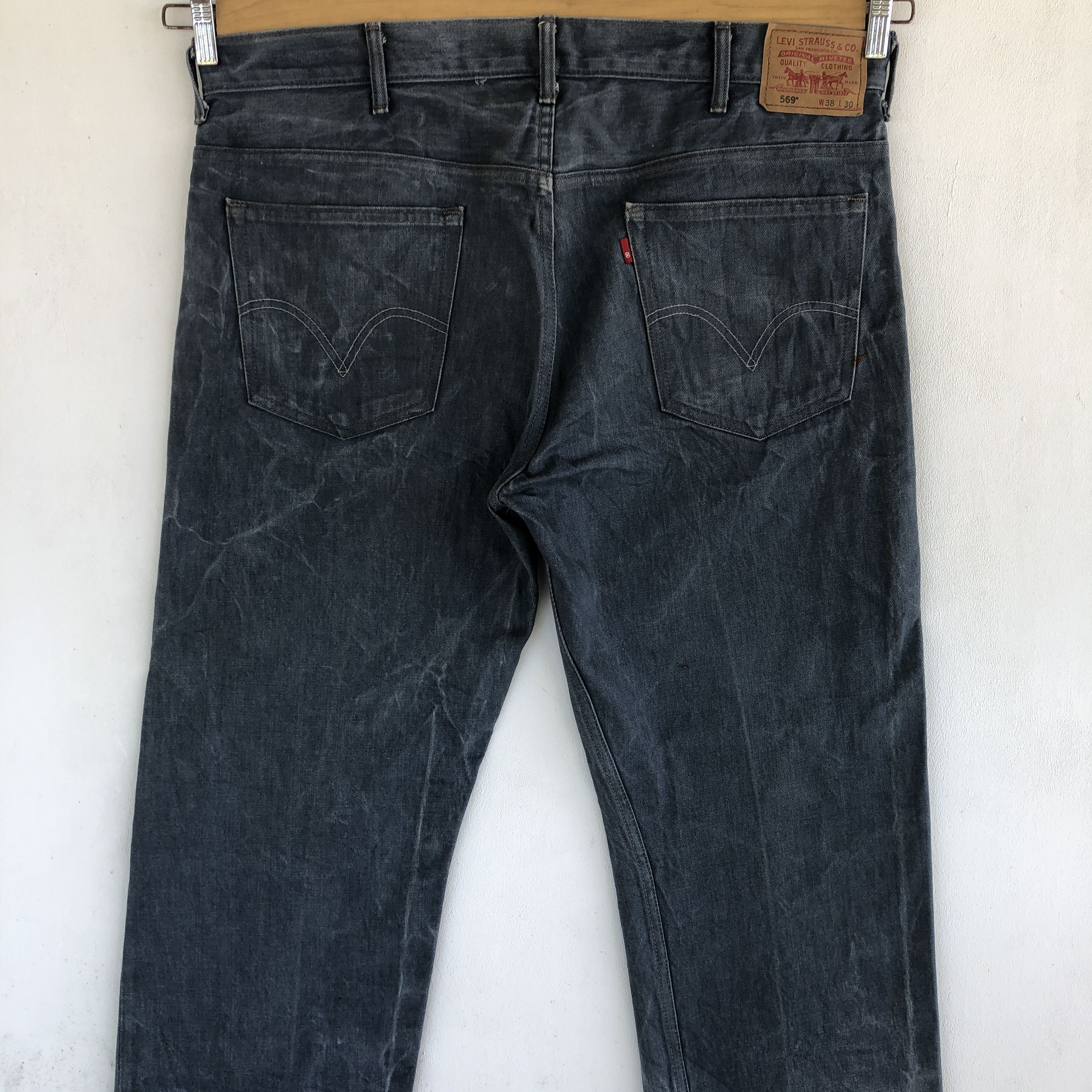 Levi's Vintage Levis Jeans Lightning Wrinkle Levis 569 Denim Pants Size US 40 / EU 56 - 4 Thumbnail