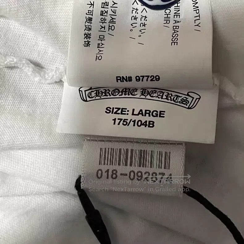 Chrome Hearts CHROME HEARTS Size L White cross-arm T-shirt with Sanskrit Size US L / EU 52-54 / 3 - 4 Thumbnail