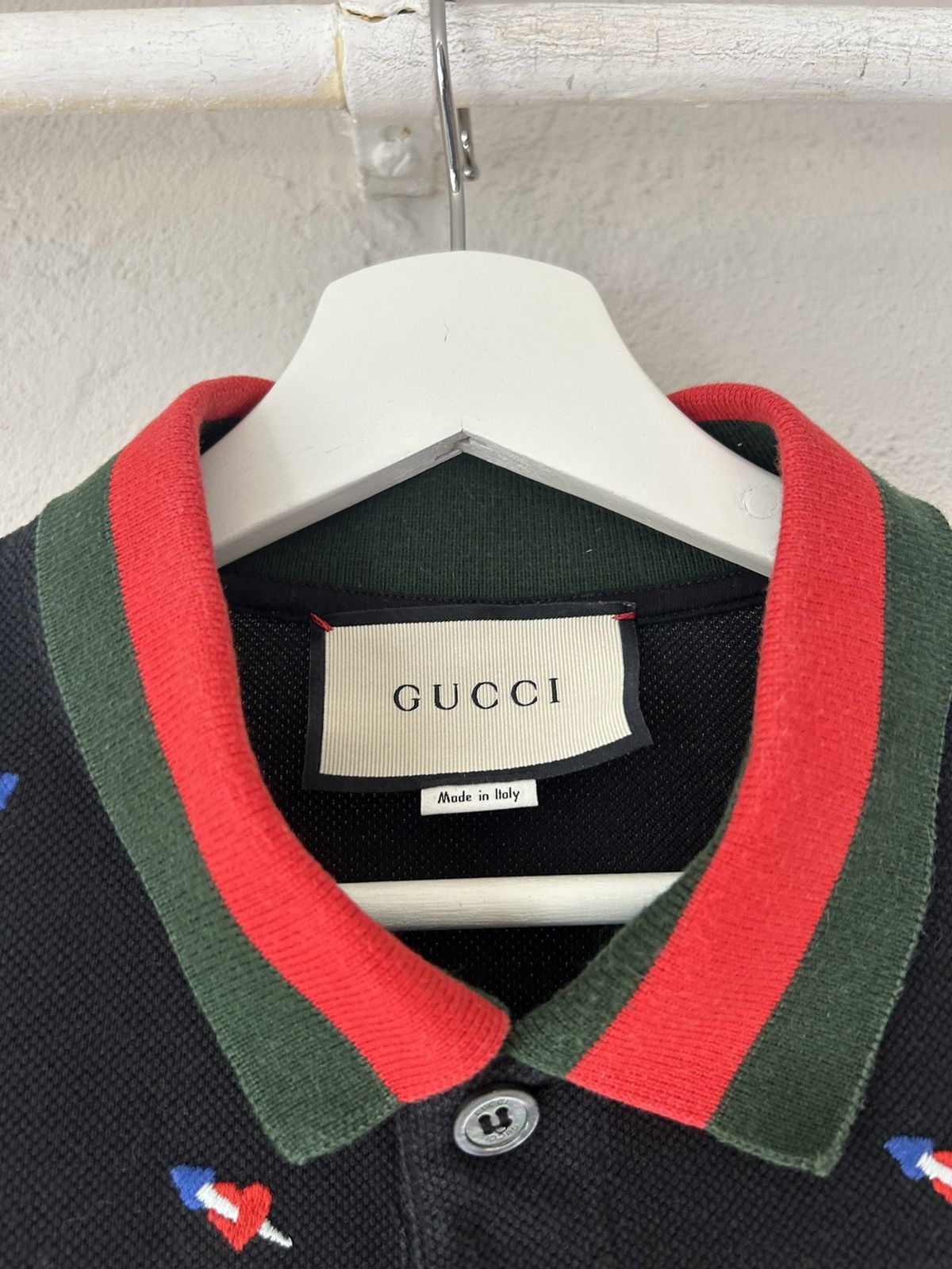 Gucci Gucci Embroidered Pierced Heart Polo, Size XL Size US XL / EU 56 / 4 - 2 Thumbnail