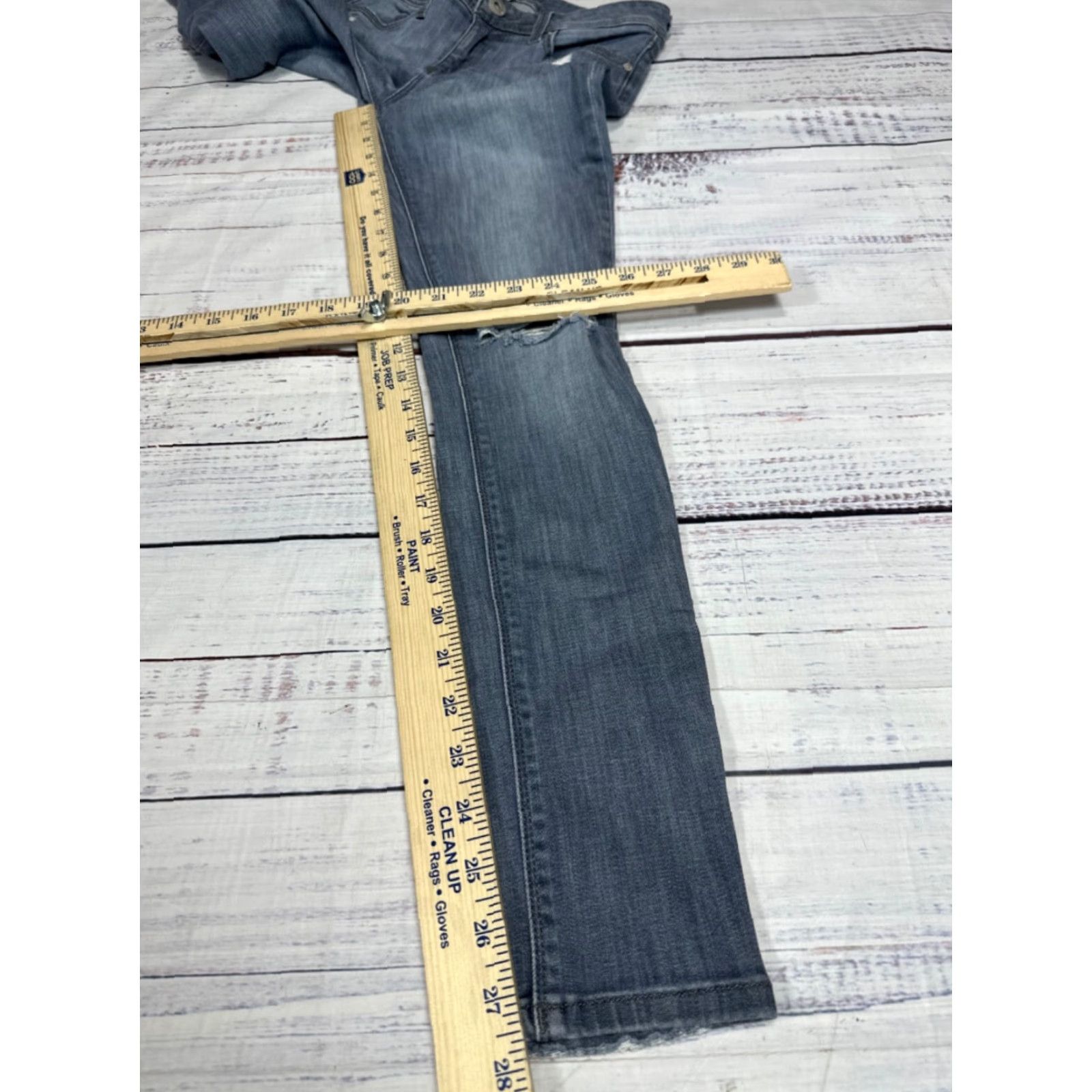 DL1961 DL1961 Emma Jeans Size 25 Blue Distressed Skinny Womens Cotton Blend Jeans Size 42" / US 20 - 2 Thumbnail