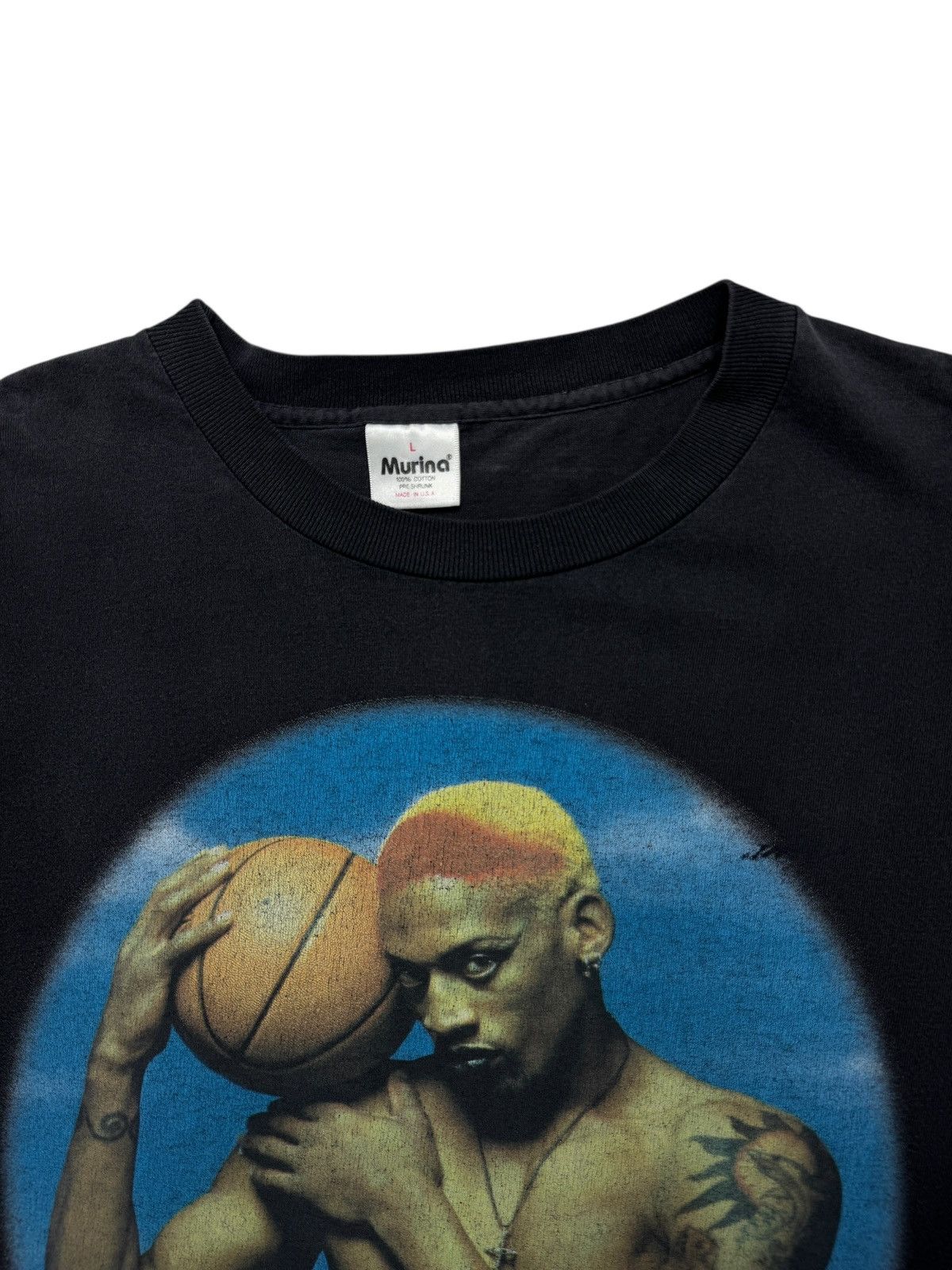 Vintage Vintage 1996 Dennis Rodman Bad As I Wanna Be Tee Shirt Size US L / EU 52-54 / 3 - 2 Thumbnail
