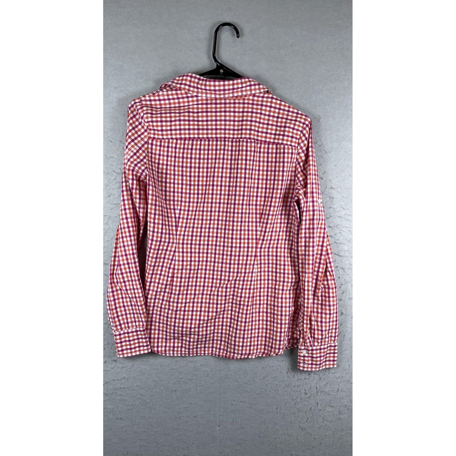 Tommy Hilfiger Tommy Hilfiger Shirt Womens Medium Pink Orange Gingham Plaid Button Front Casual Size M / US 6-8 / IT 42-44 - 6 Thumbnail