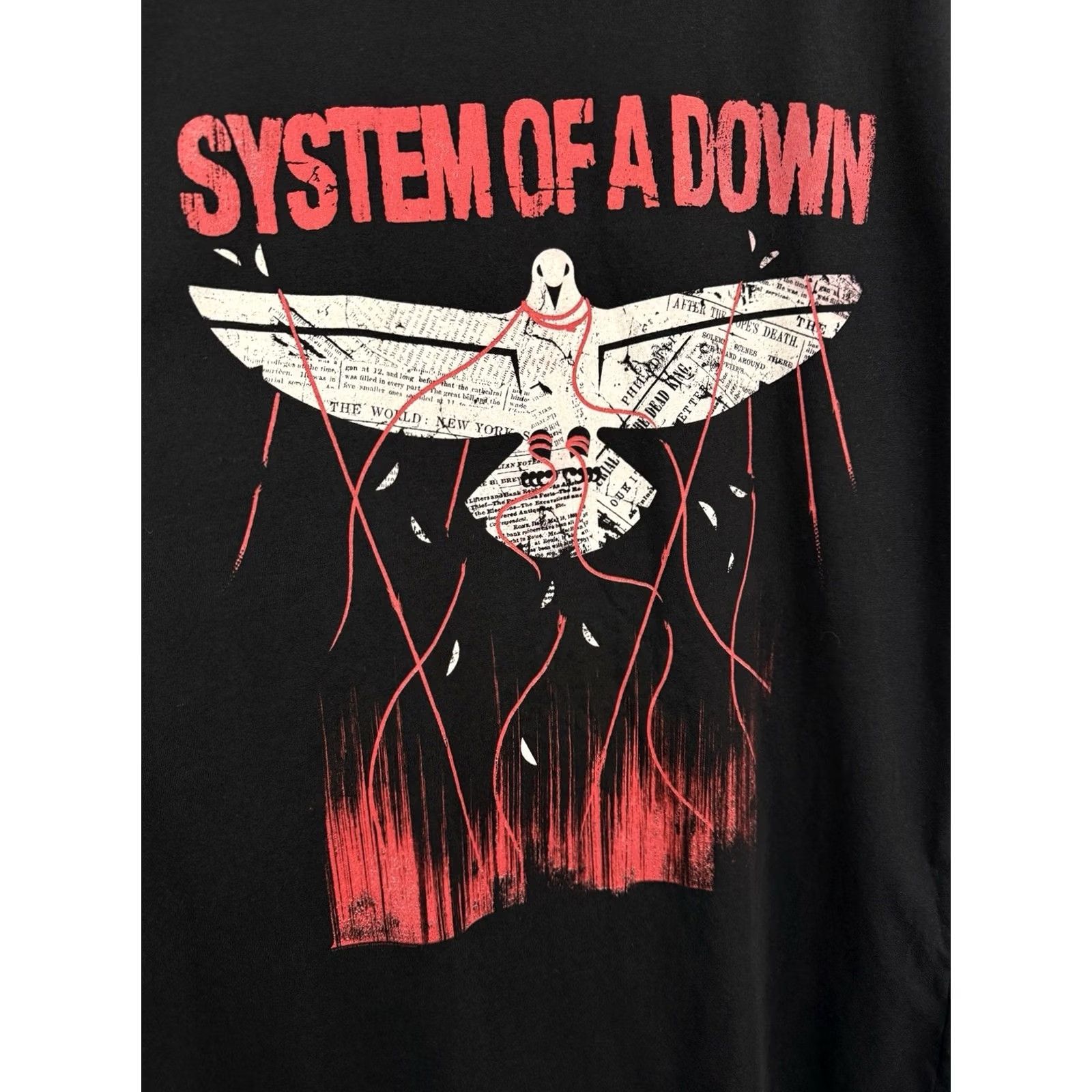 Etro VINTAGE System Of A Down T-Shirt Retro Dove Overcome Black L Mens Size US L / EU 52-54 / 3 - 4 Thumbnail