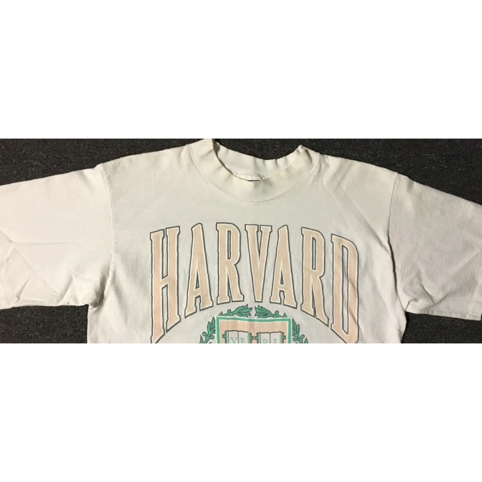 Vintage VINTAGE Harvard University Crop Shirt M White 90s 80s College Grunge Single Stitch Womens USA Size M / US 6-8 / IT 42-44 - 5 Thumbnail