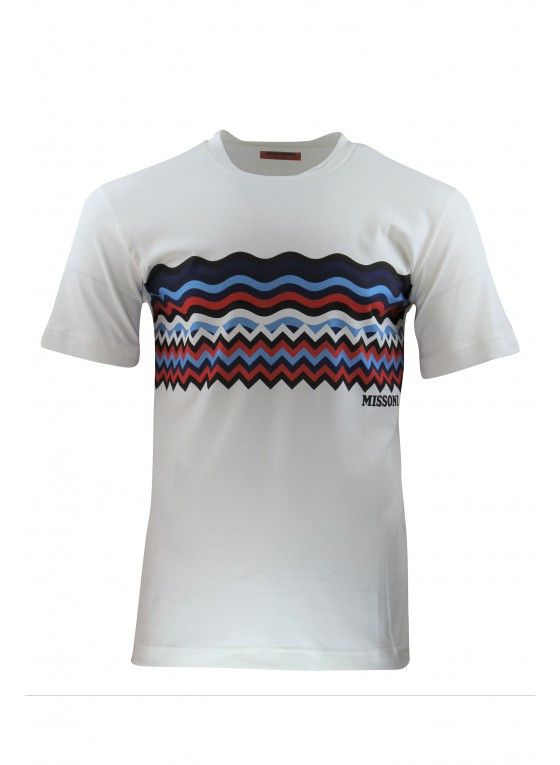 Missoni o1y0225 Logo Crewneck T-Shirt in White Size US S / EU 44-46 / 1 - 1 Preview
