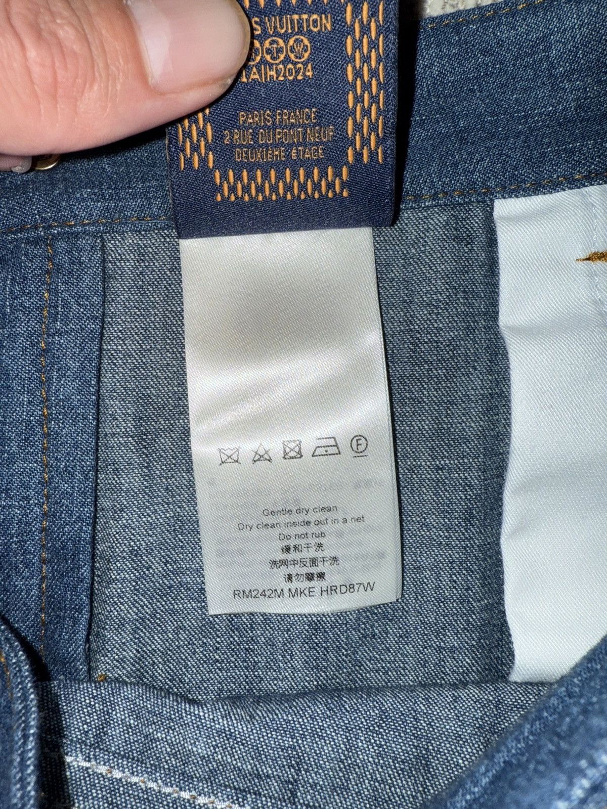 Louis Vuitton LOUIS VUITTON -COTTON CHAMBRAY ROPE LOGO SHORTS "INDIGO" Size US 34 / EU 50 - 8 Thumbnail