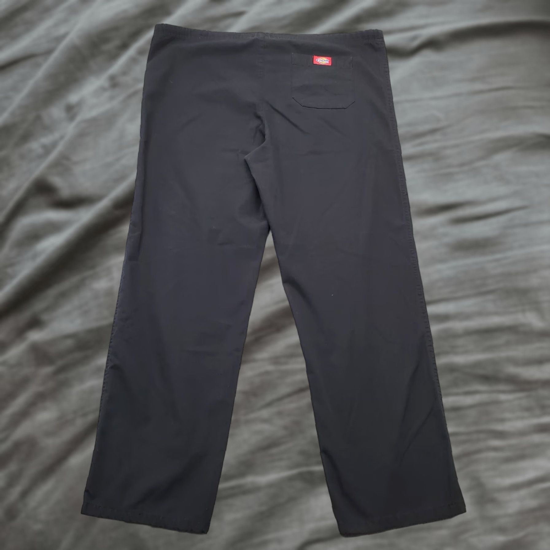 Dickies Dickies Scrub Pants Womens XL Black Comfort Drawstring Waist Straight Leg Size 40" / US 18 - 1 Thumbnail