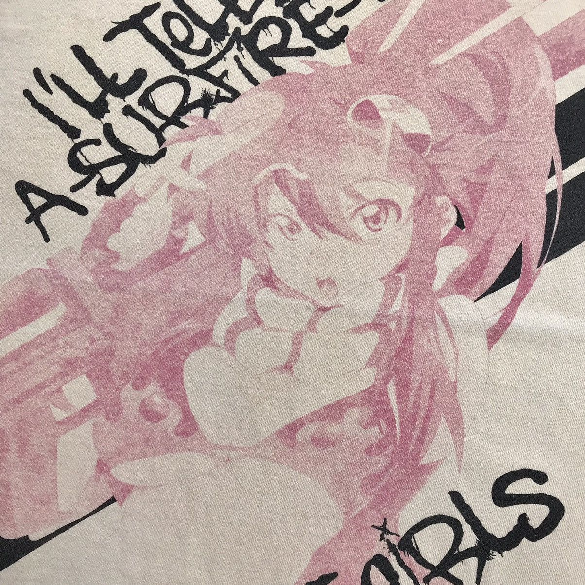 Japanese Brand 2000's Anime Gurren Lagann - Waifu Yoko / Distress T-Shirt Size US M / EU 48-50 / 2 - 6 Thumbnail