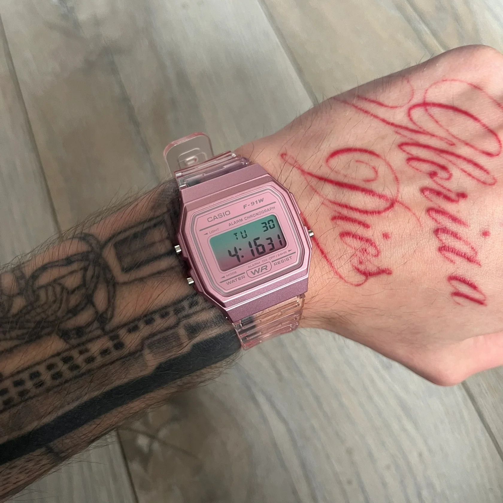 Casio Casio F-91W "Bubble Gum" Pink Digital Watch Size ONE SIZE - 1 Thumbnail