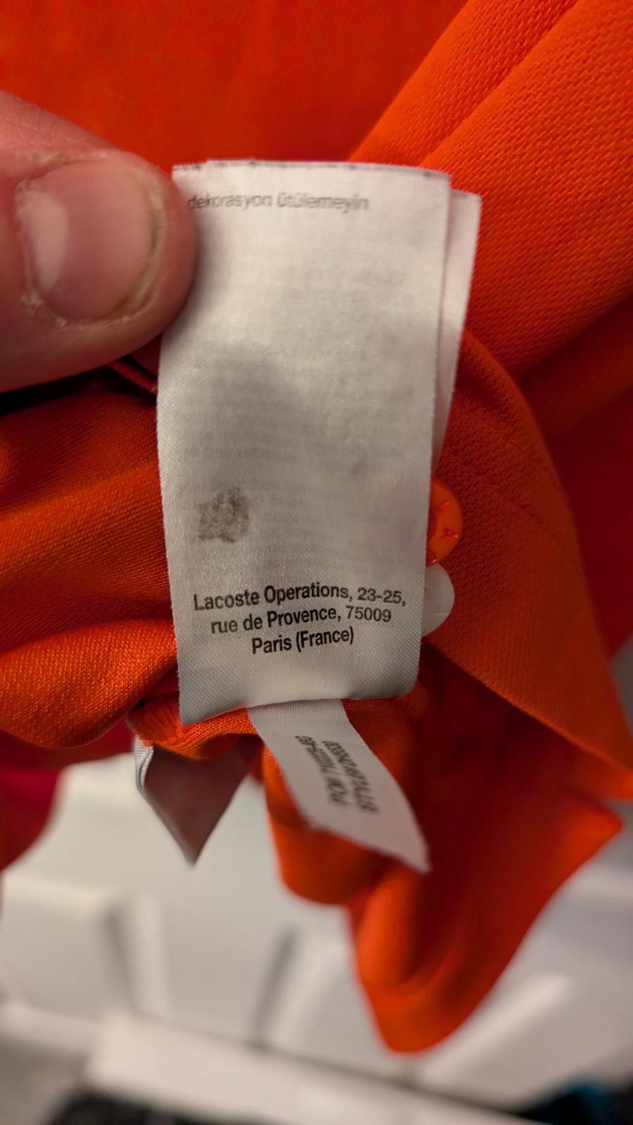 Lacoste Lacoste Sport Polo Shirt Orange Colorblock 100% Polyester Size US XL / EU 56 / 4 - 7 Thumbnail