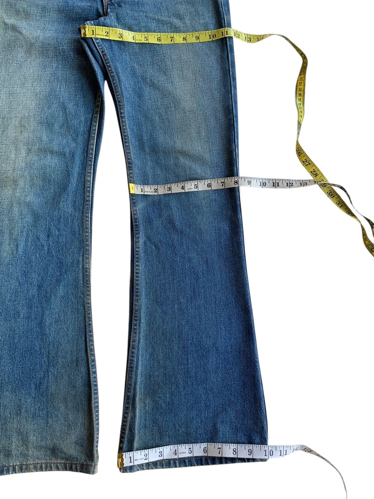 Tornado Mart VINTAGE FLARED LEVIS 646 BOOTCUT DISTRESSED DENIM Size US 32 / EU 48 - 19 Thumbnail